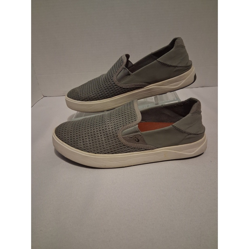 OluKai Lea'Ahi Women's Slip On Sneakers Gray Drop In Heel Casual Shoes